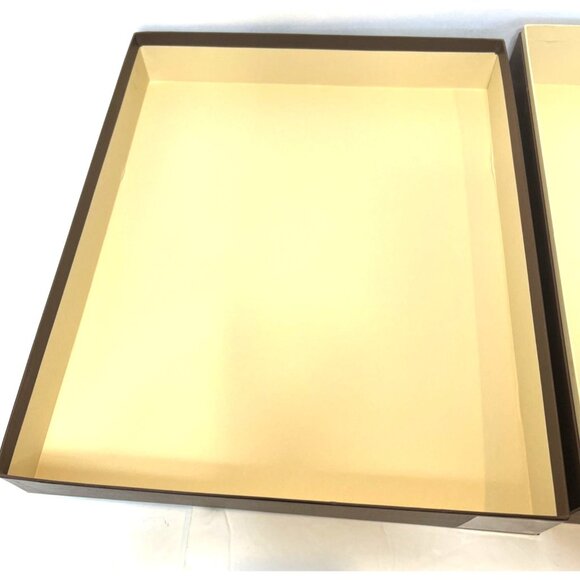 Louis Vuitton Empty Chocolate Brown Box Large 17W x 14D x 4.5H Storage Display - Picture 12 of 16